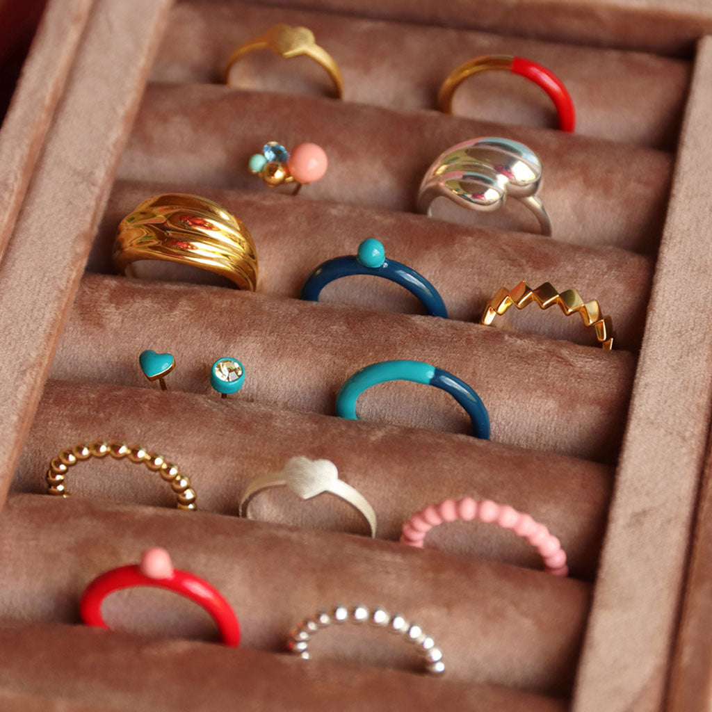 Fingering - Confetti Ring gold plated