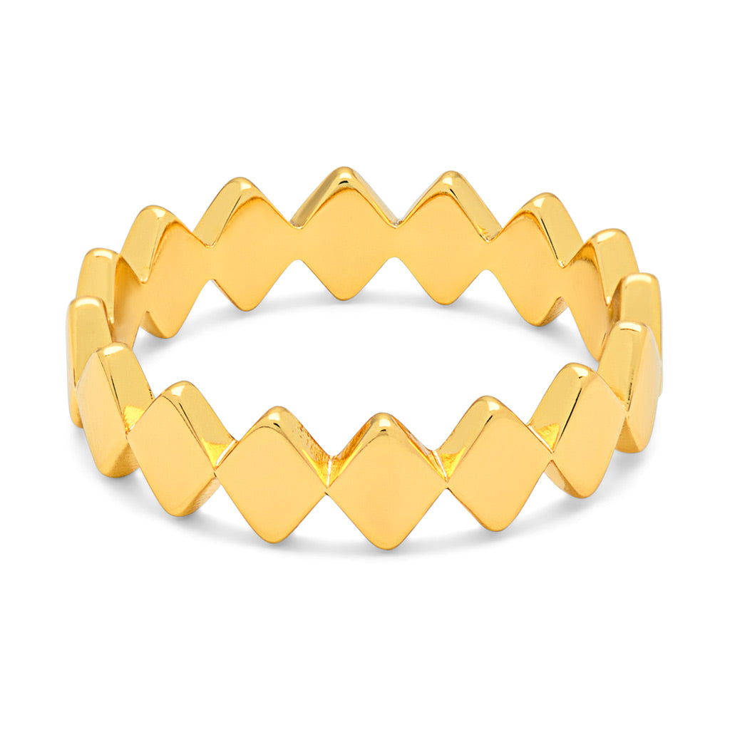 Fingering - Confetti Ring gold plated