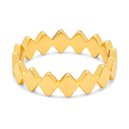Fingering - Confetti Ring gold plated