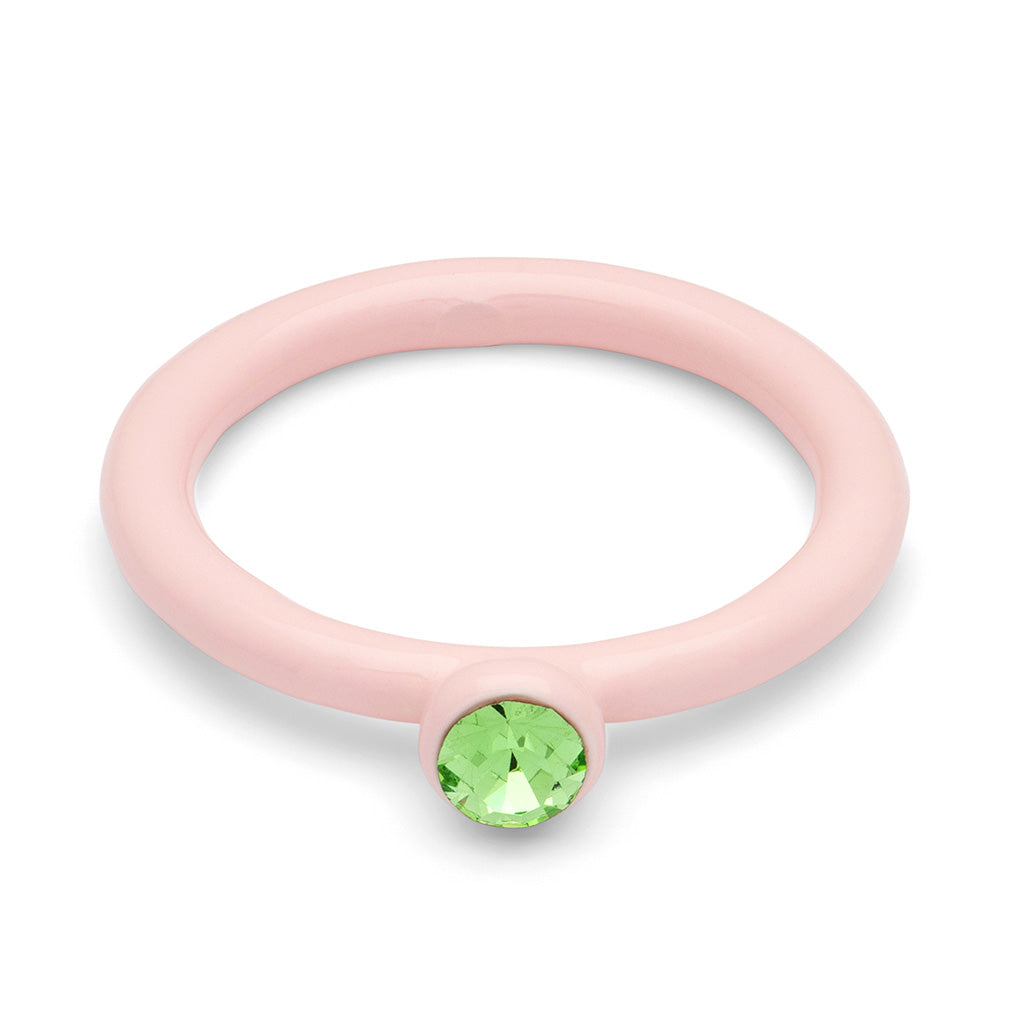 Fingering - Color Ring Crystal - Silk Light Pink