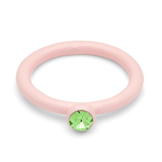 Fingering - Color Ring Crystal - Silk Light Pink