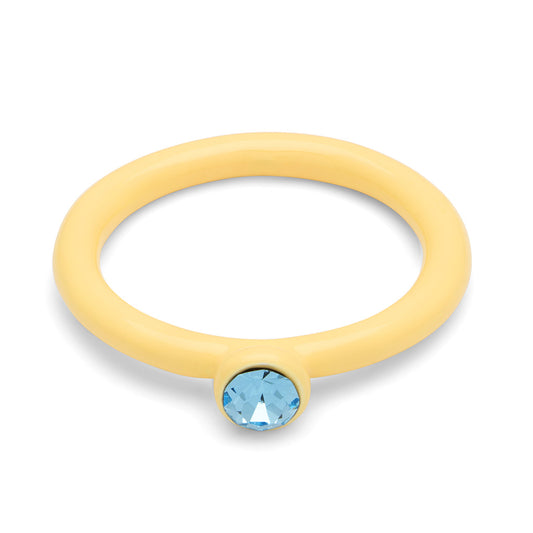 Fingering - Color Ring Crystal - Soft Yellow