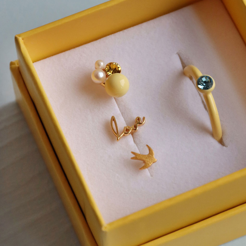 Fingering - Color Ring Crystal - Soft Yellow