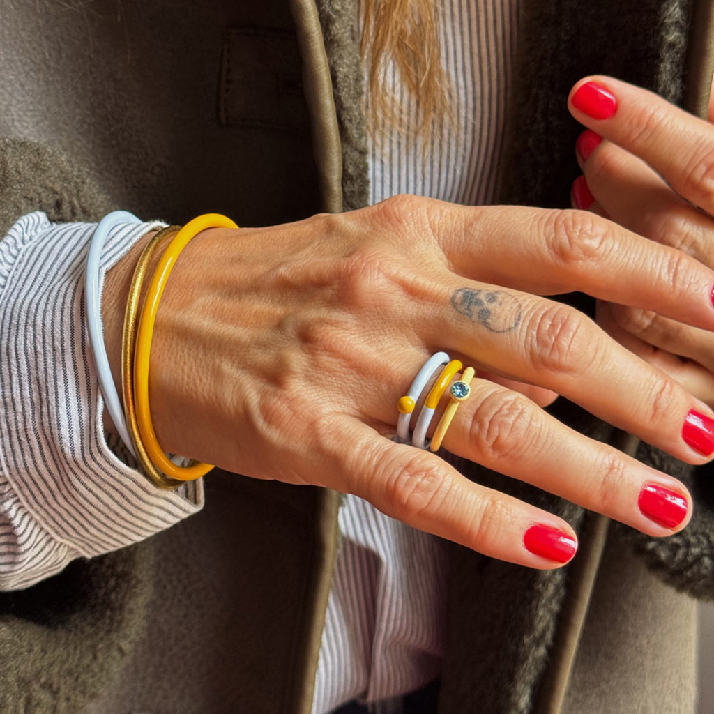 Fingering - Color Ring Crystal - Soft Yellow