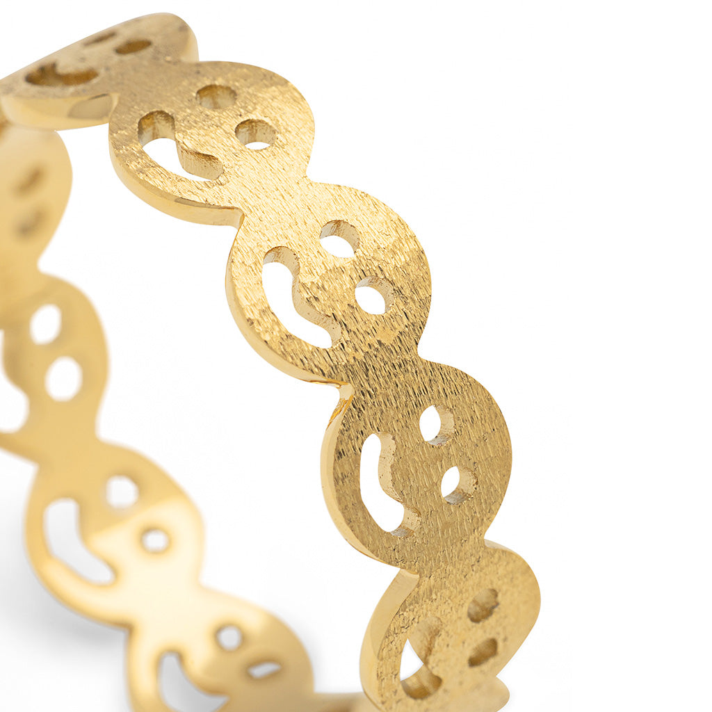 Fingering - Smile Ring - Forgyldt