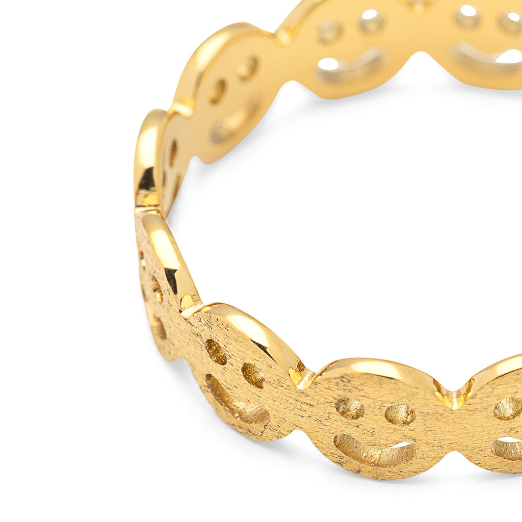 Fingering - Smile Ring - Forgyldt