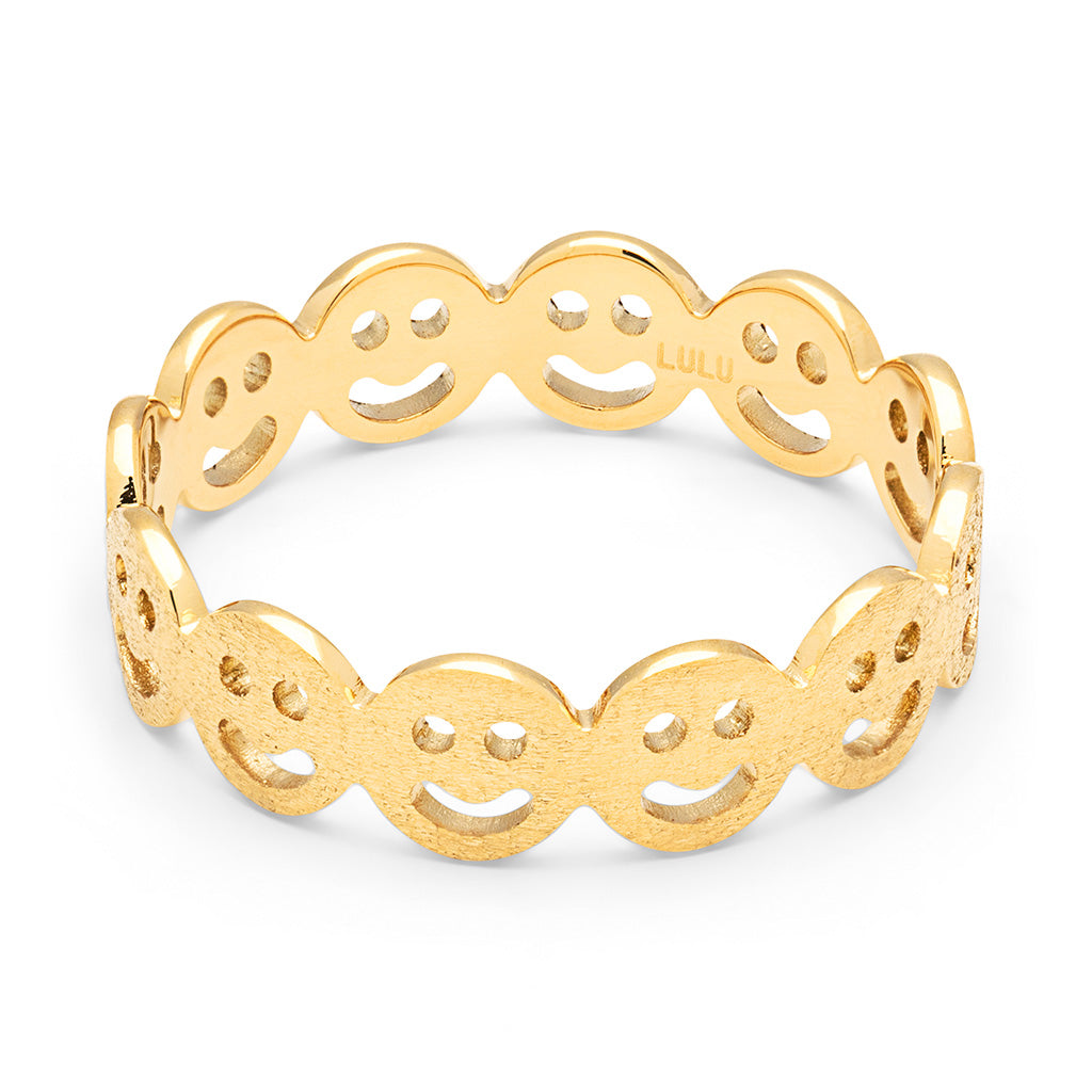 Fingering - Smile Ring - Forgyldt