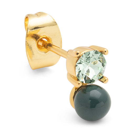 Ørestik - Diamond Eye earring -  North sea green/Chrysolite - Forgyldt