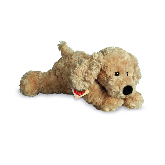 Liggende hund,  brun 28 cm