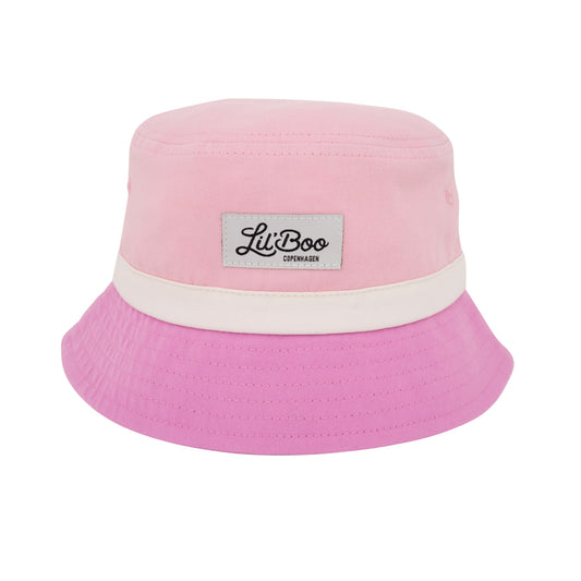 Lil' Boo Block Bucket Hat - Pink/Purple 2-6 år
