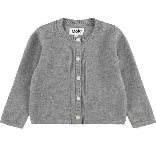 MOLO Strik Cardigan - Gita - Grey Melange