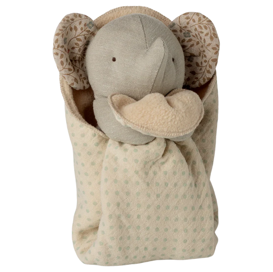 Maileg - Lullaby friend - Elefant m nusseklud - Mini - Grå