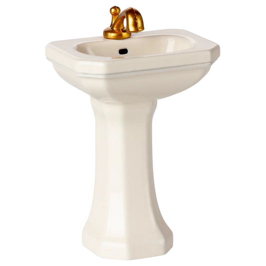 Maileg Badeværelsesvask, Mus - Råhvid