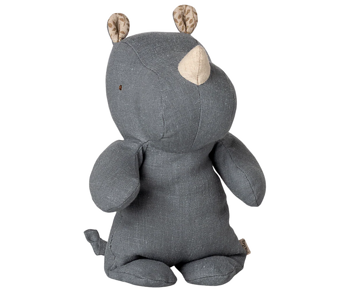 Maileg  Safari friends, Næsehorn, Lille - Støvet blå