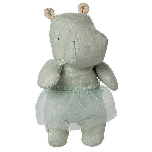 Maileg Safari friends - Flodhest m. tylskørt, Lille - Mint