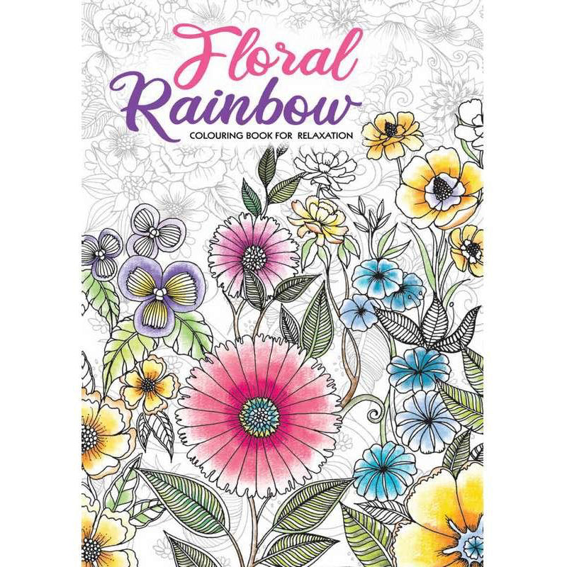 Malebog A4 Floral Rainbow 32 sider