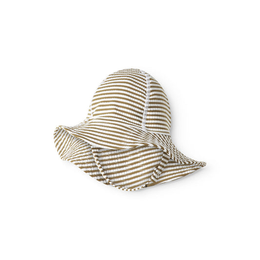 MarMar - Solhat - Alba Splash Long - Seersucker Swim - Dark Bronze Stripe