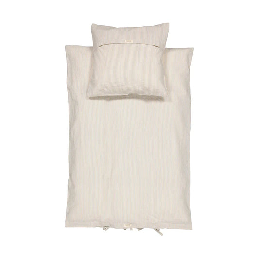 Marmar Bed Linen Baby, Sengetøj - Blue Stone Stripe