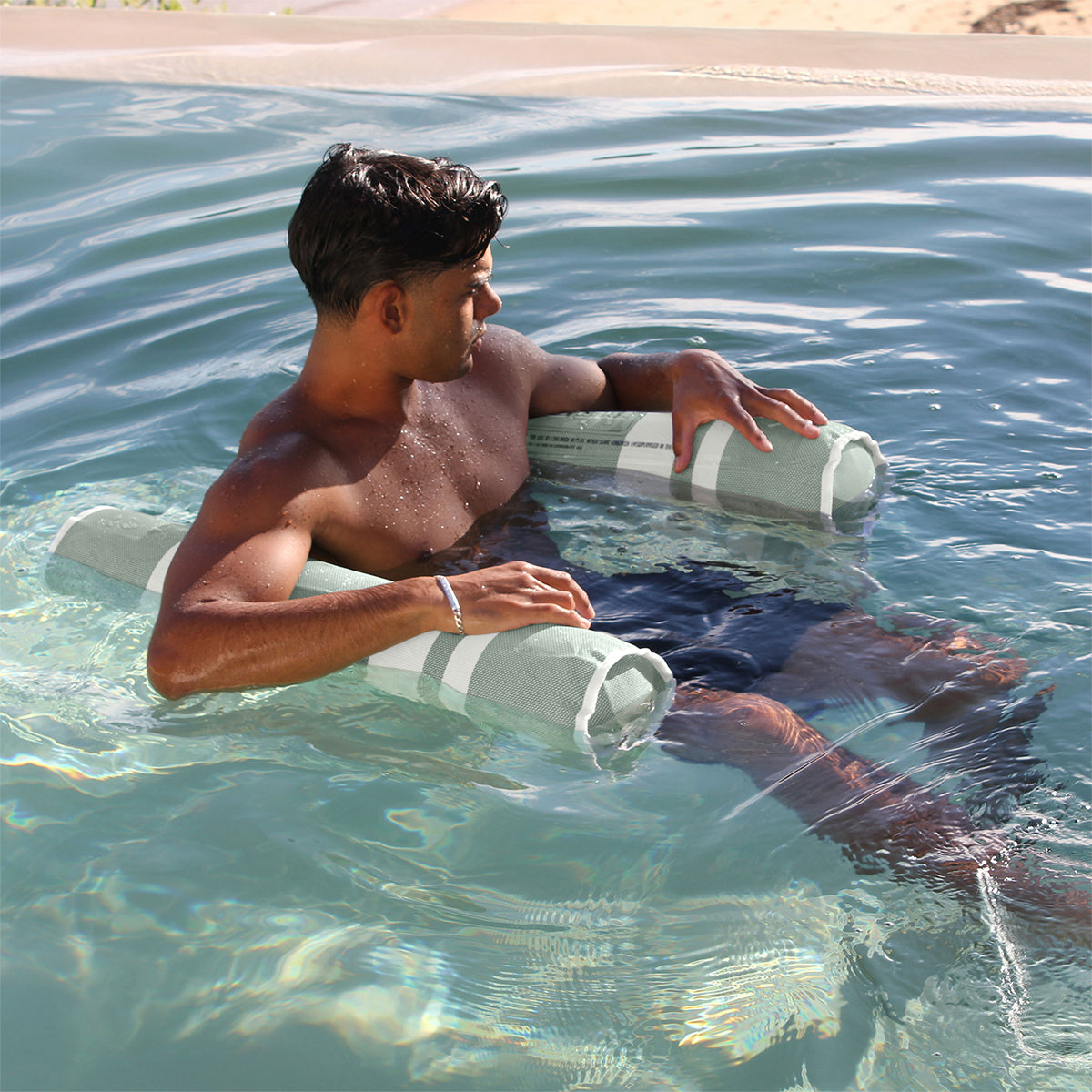 Mesh Hammock Float  - Seagrass Stripe
