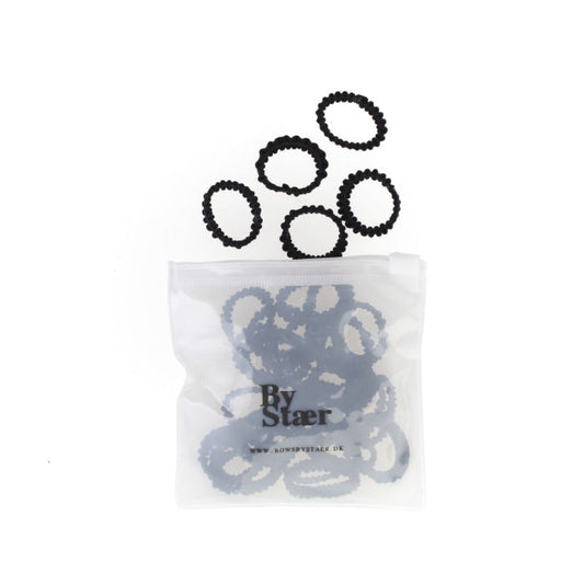 Mini Hår elasikker - 50 stk - sort
