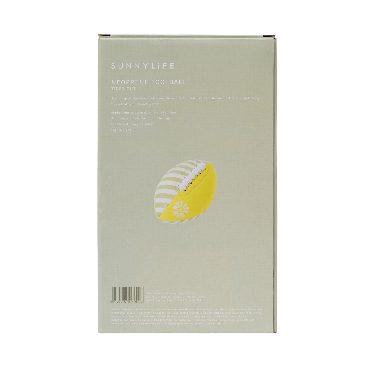 Neoprene Football - Tides Out Citrus