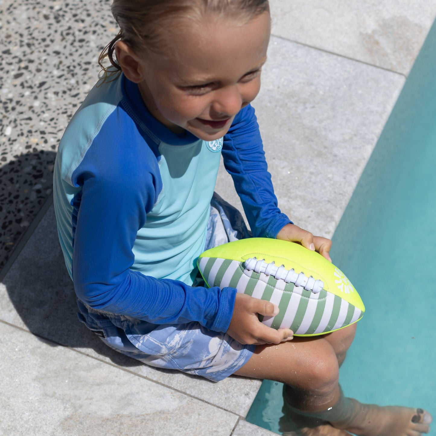 Neoprene Football - Tides Out Citrus