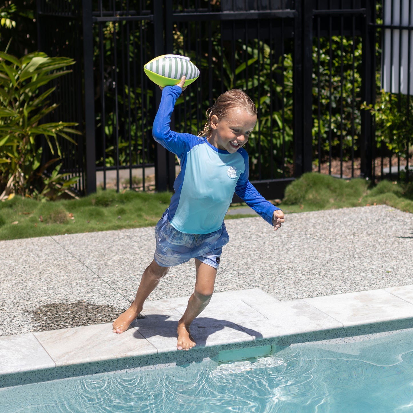 Neoprene Football - Tides Out Citrus