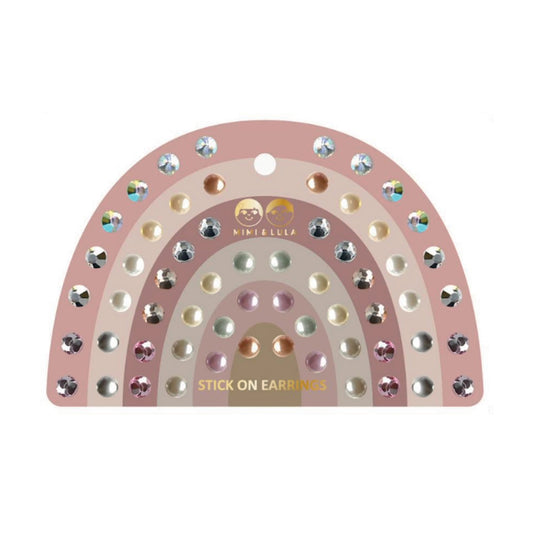 Ørestickers 30 par - Pink Gem Earrings