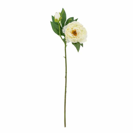 Peony Stilk, Hvid, Kunstig Blomst