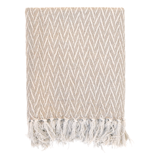 Plaid - Aix Plaid af overskudsgarn - Latte