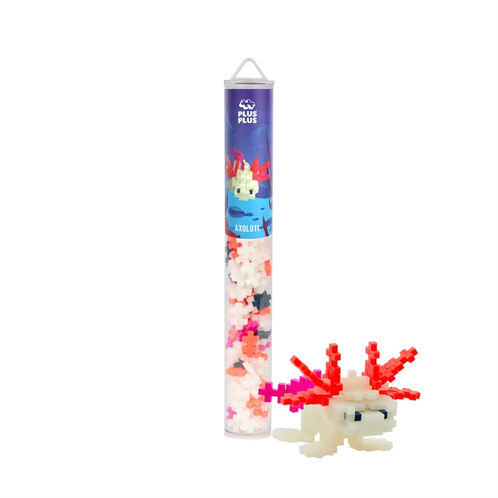 Plus-Plus Axolotl Glow in the Dark 100 stk i rør