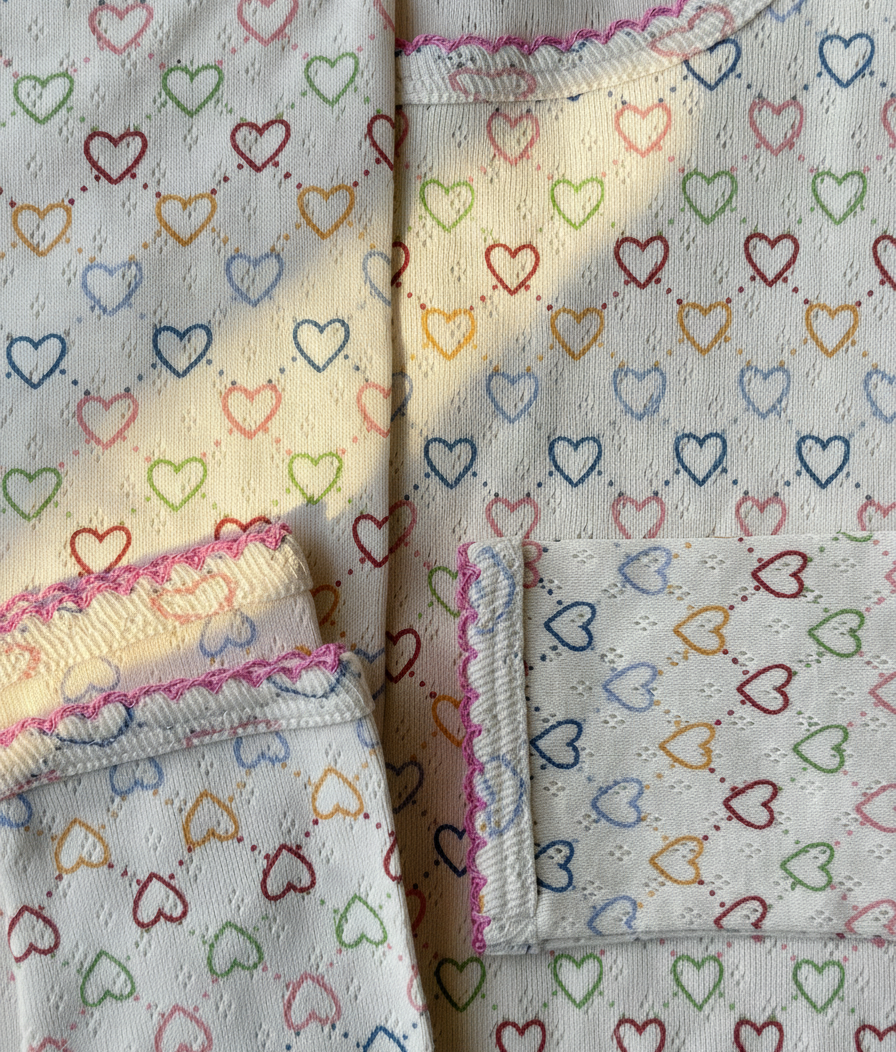 Bukser - Pointelle hearts mini Leggings