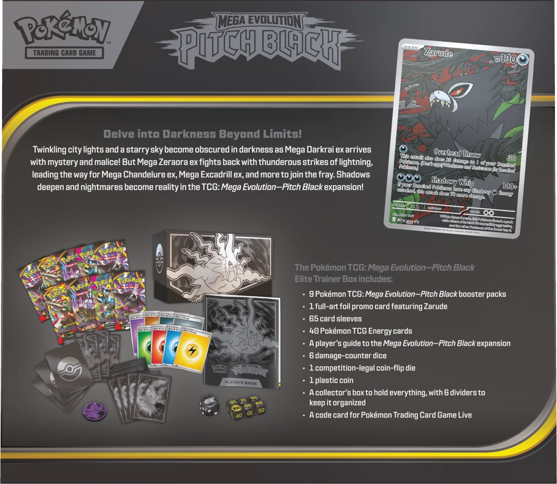 Pokémon Mega Evolution: Pitch Black - Elite Trainer Box