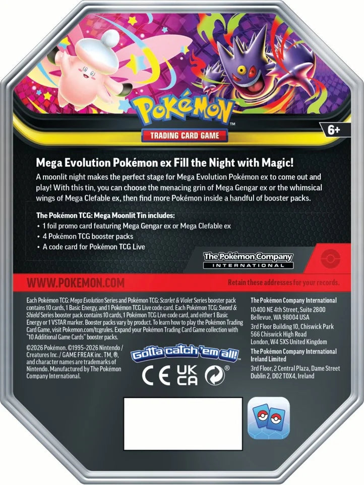 Pokémon - Wave 2 Summer EX - Mega Moonlit Collector's Tin Box