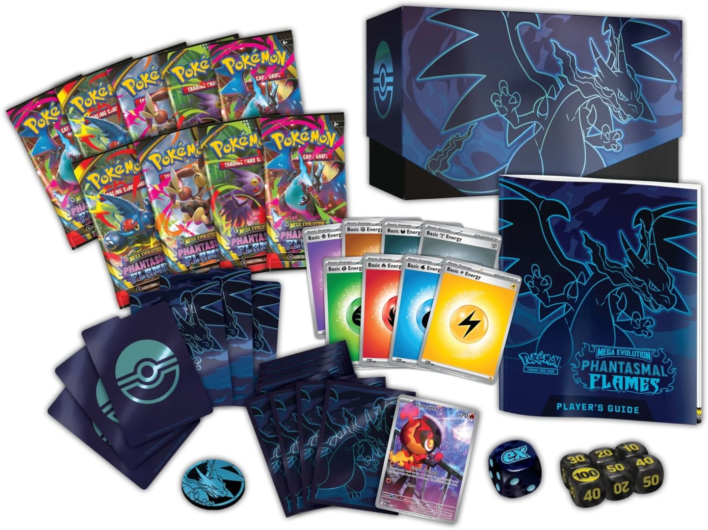 Pokemon Mega Evolution: Phantasmal Flames - Elite Trainer Box (Mega Charizard X/Charcadet)