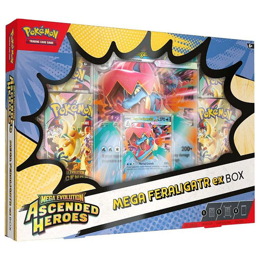 Pokemon ex Box: Mega Feraligatr ex Collection - Mega Evolution: Ascended Heroes