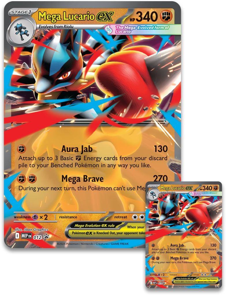 Pokemon ex Box: Mega Lucario ex Figure Collection (5 Boosters)