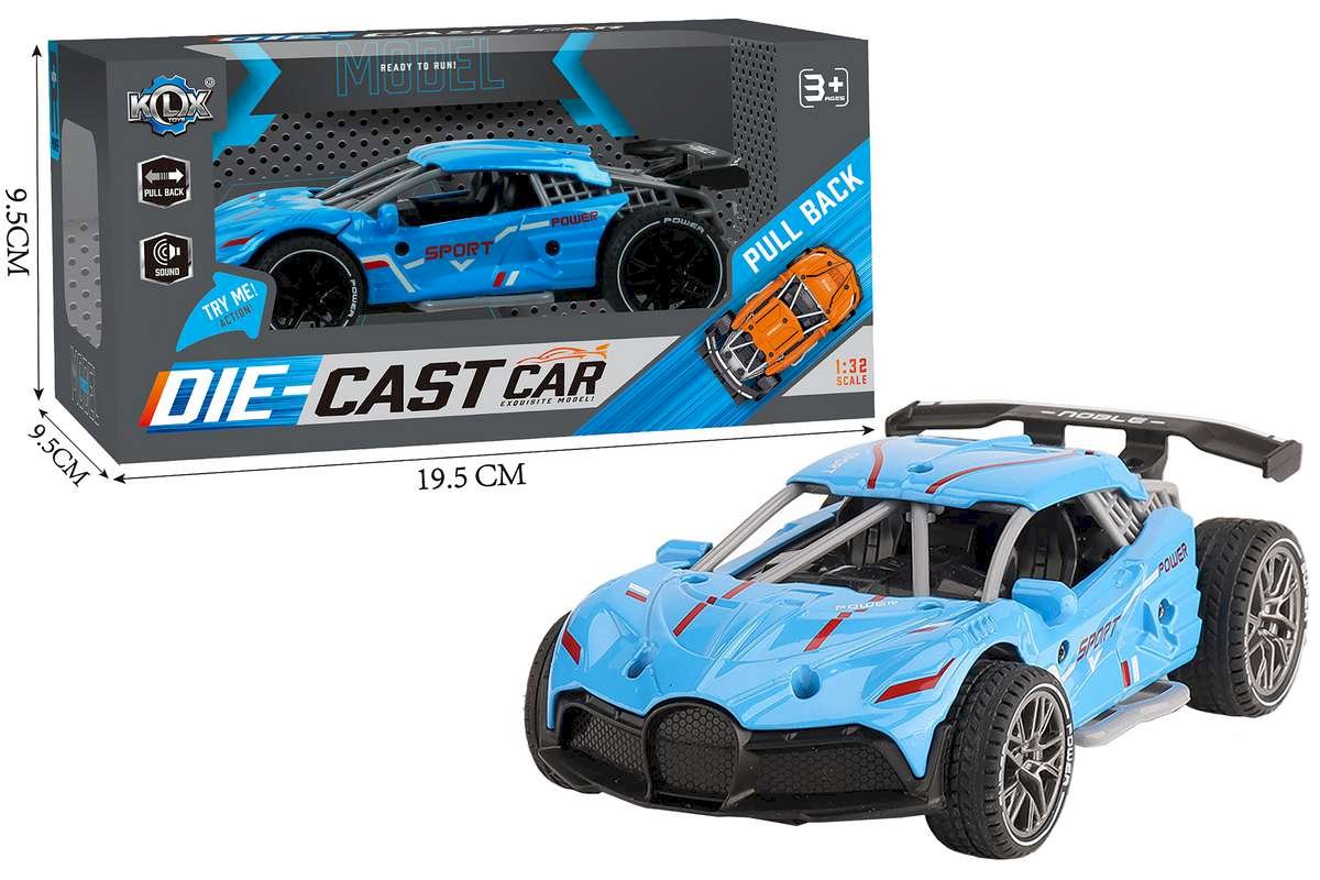 Bil - Pull back car w/sound, blue