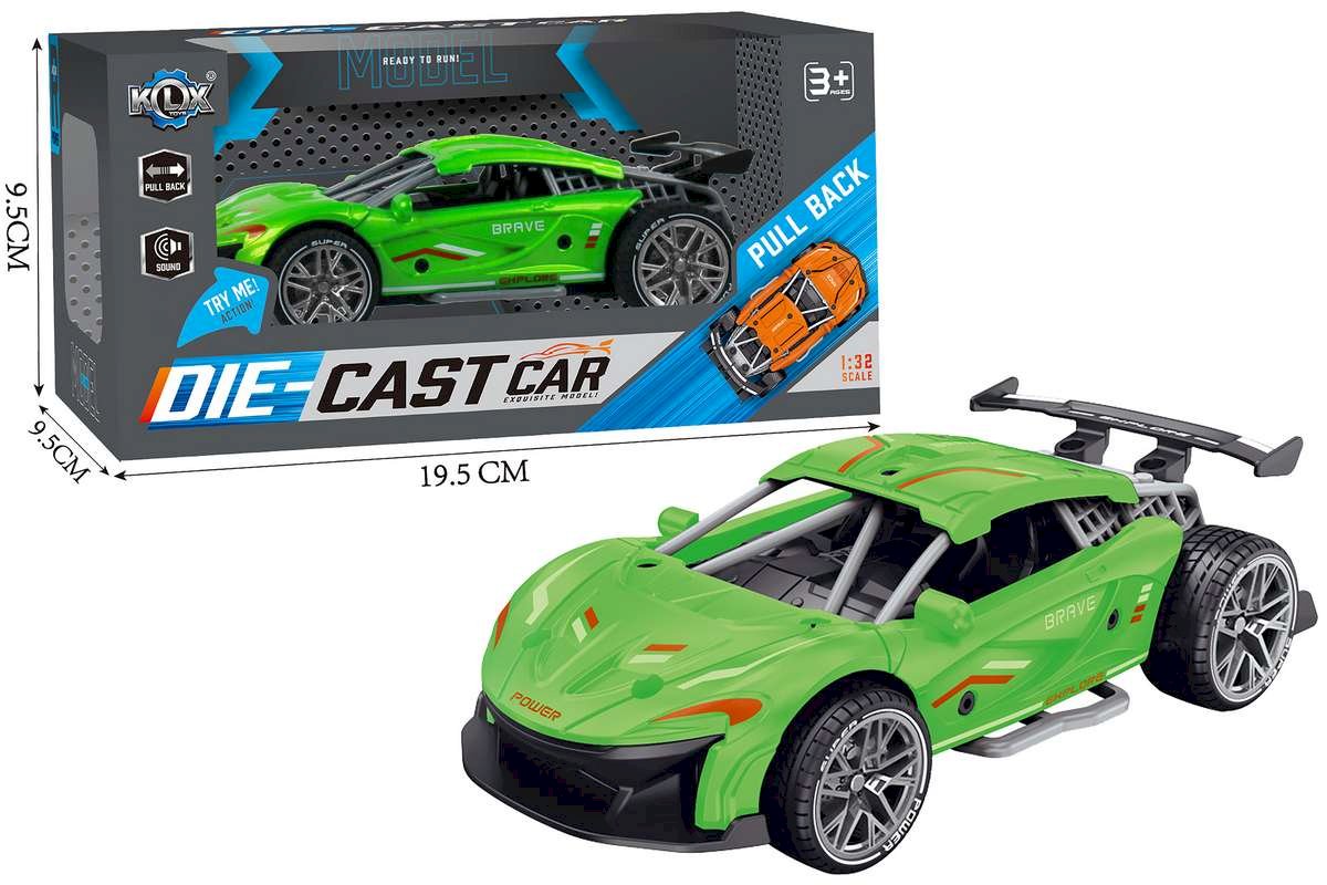 Bil - Pull back car w/sound, green