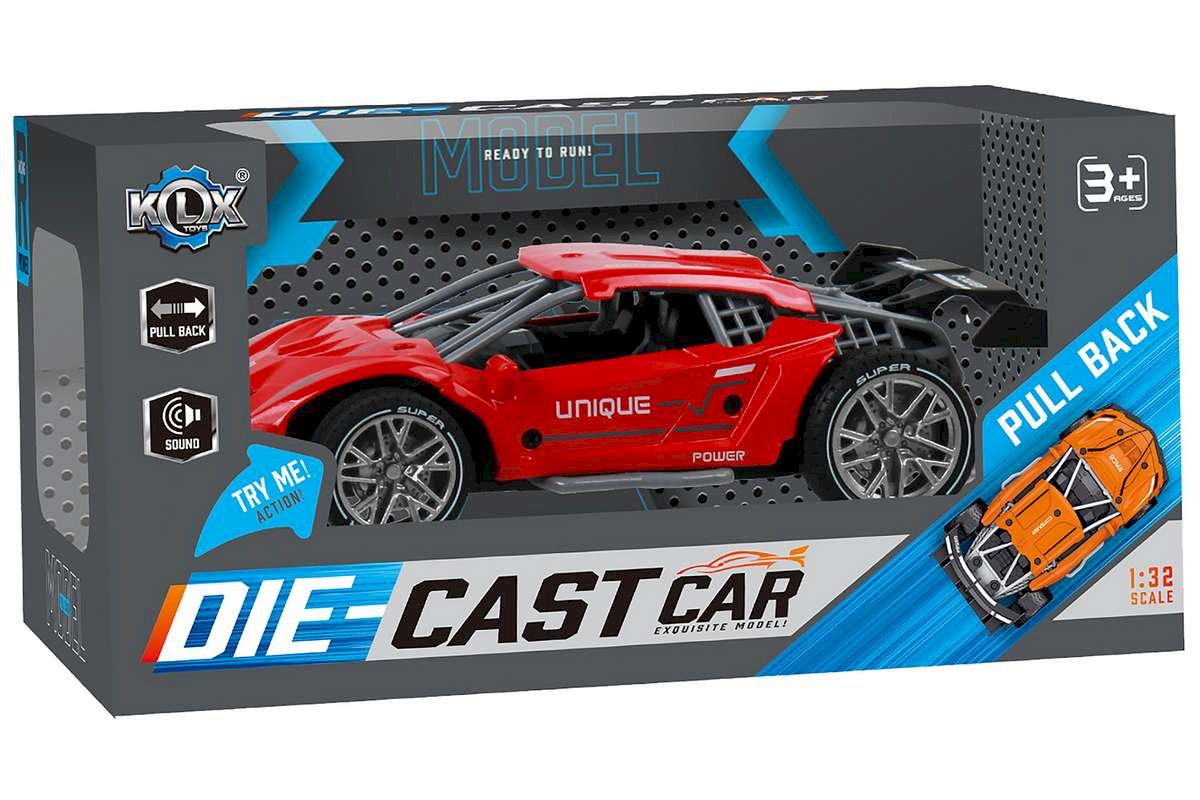 Bil - Pull back car w/sound, red