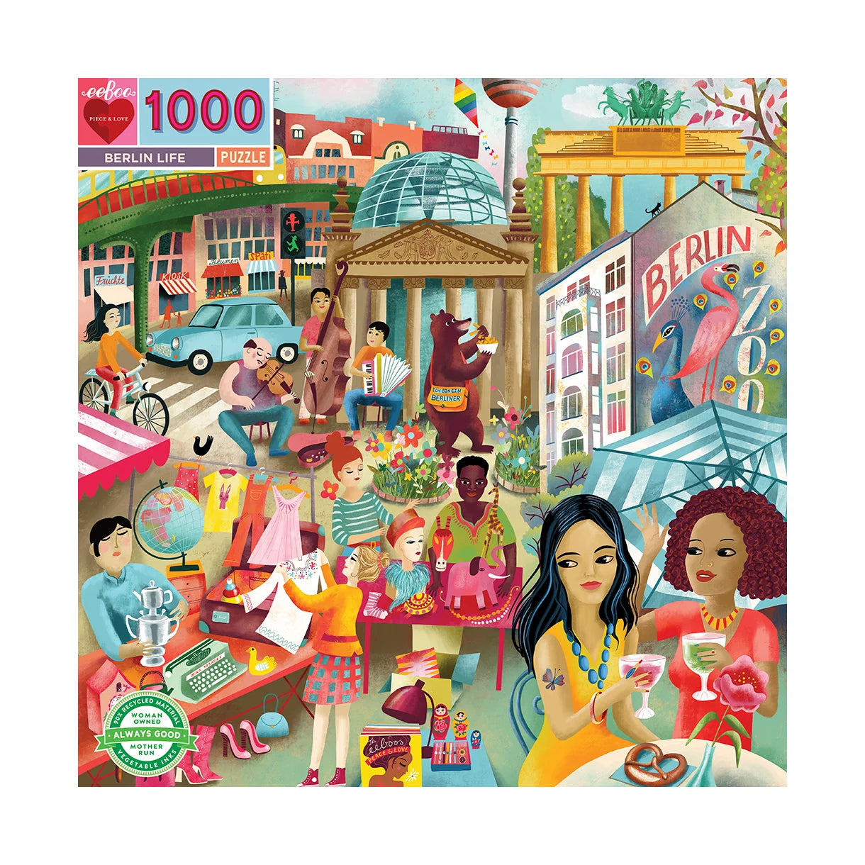 Puslespil 1000 brk - Berlin Life - eeBoo