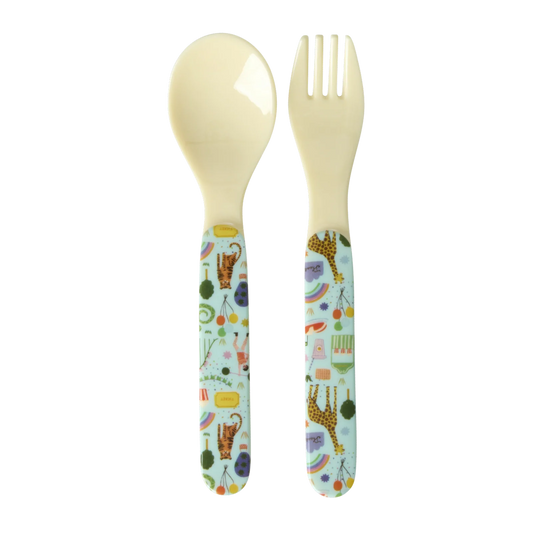Rice - Babyske og gaffel - Mint - Fun Fair Print
