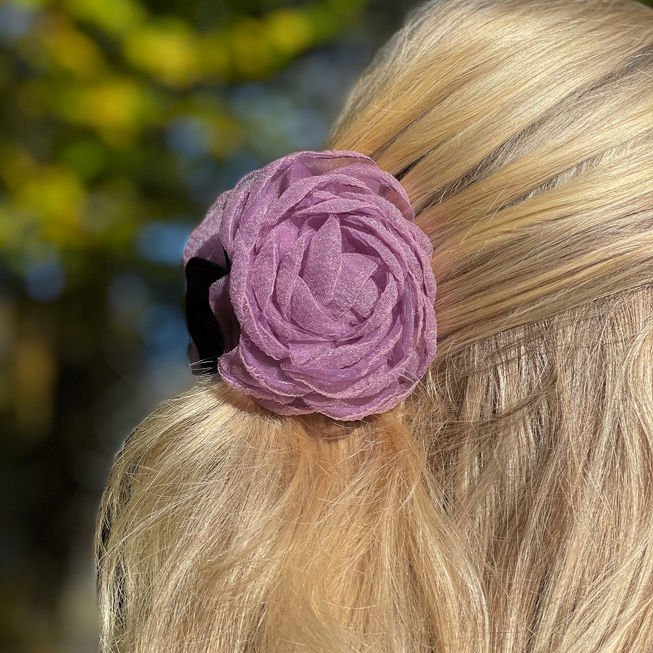 Rosie Blomst Hårklemme - Lille - Lavendel