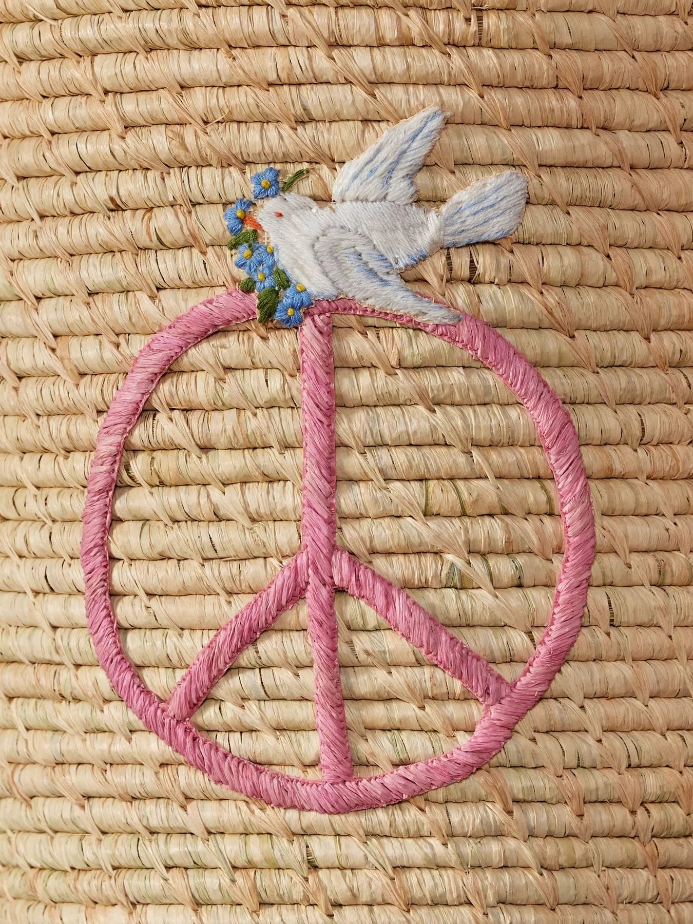 Rund Raffia Kurv - Natur - Peace