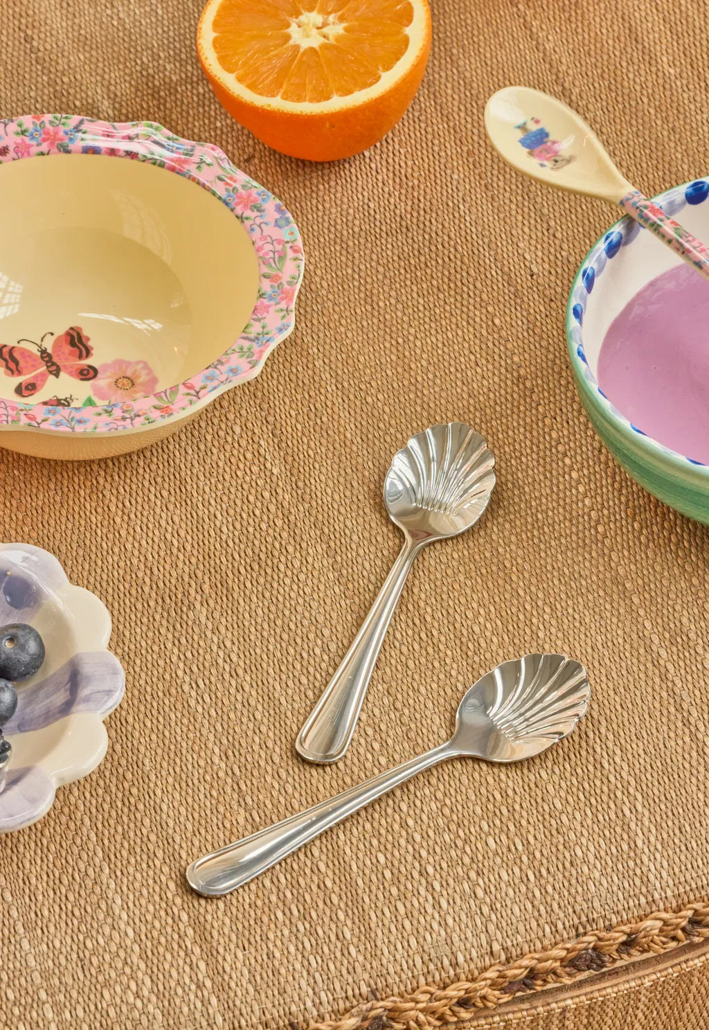 Rice Rustfri Stål Teske - Sølv - Sæt af 4 stk