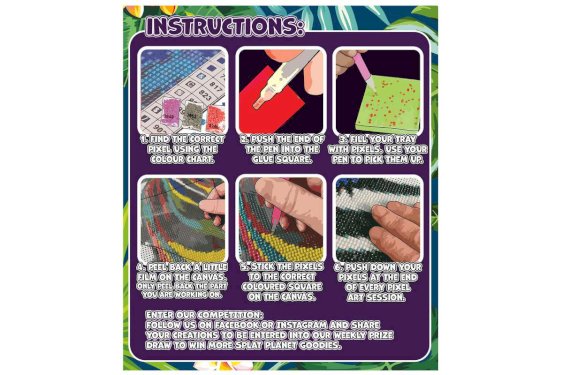 SPLAT PLANET Diamond art på lærred 30x40cm, kat