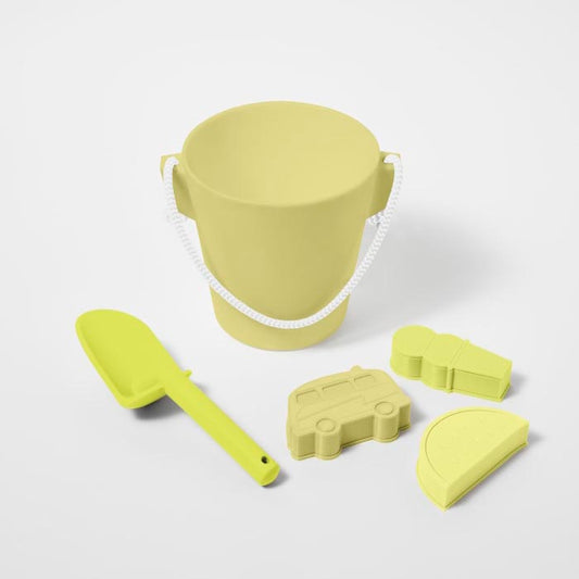Strandsæt - Silicone Bucket & Spade Set Citrus
