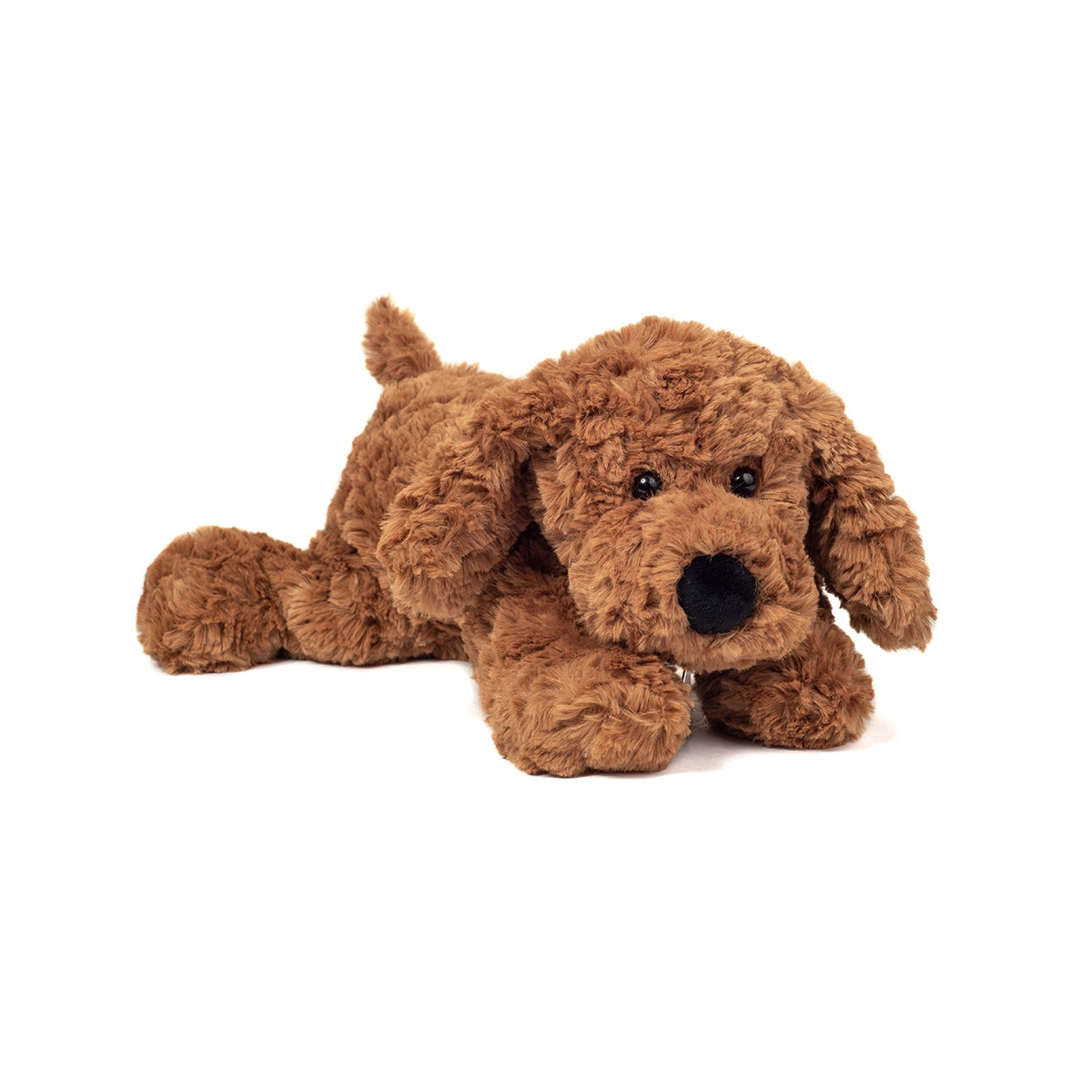 Liggende hund - brun 30 cm