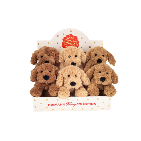 Liggende hund,  beige 20 cm