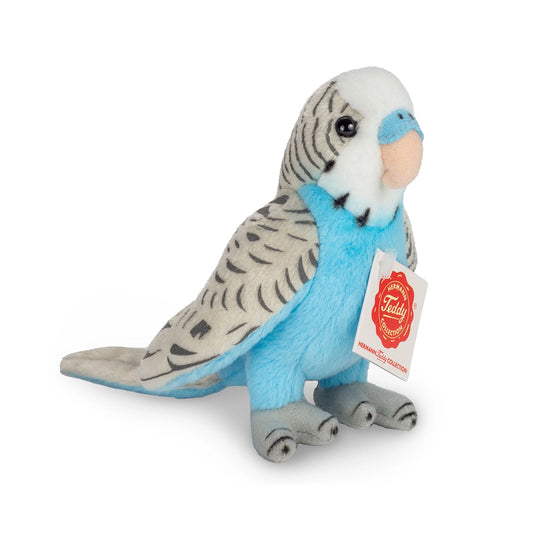 Undulat blå - Bamse -  13 cm